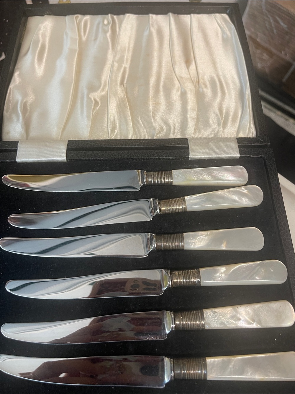 Mother-of-Pearl Handle Dinner Knife Set -